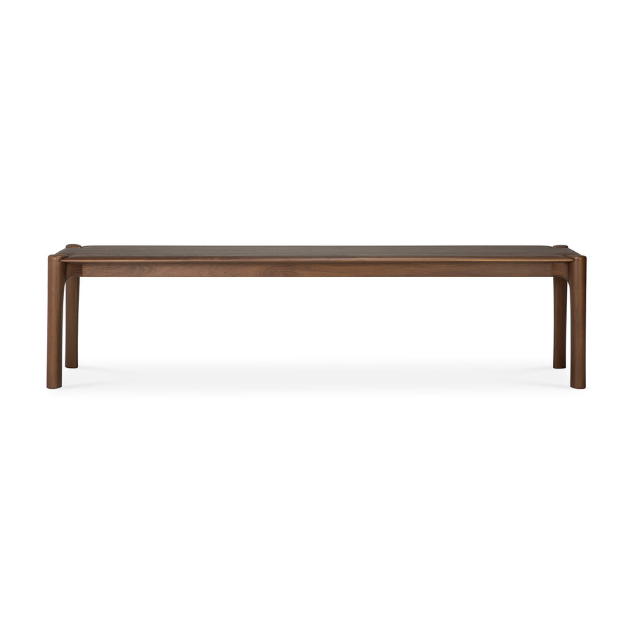 Banchetă PI Ethnicraft 186 cm din tec masiv maro cu finisaj polished imperfect
