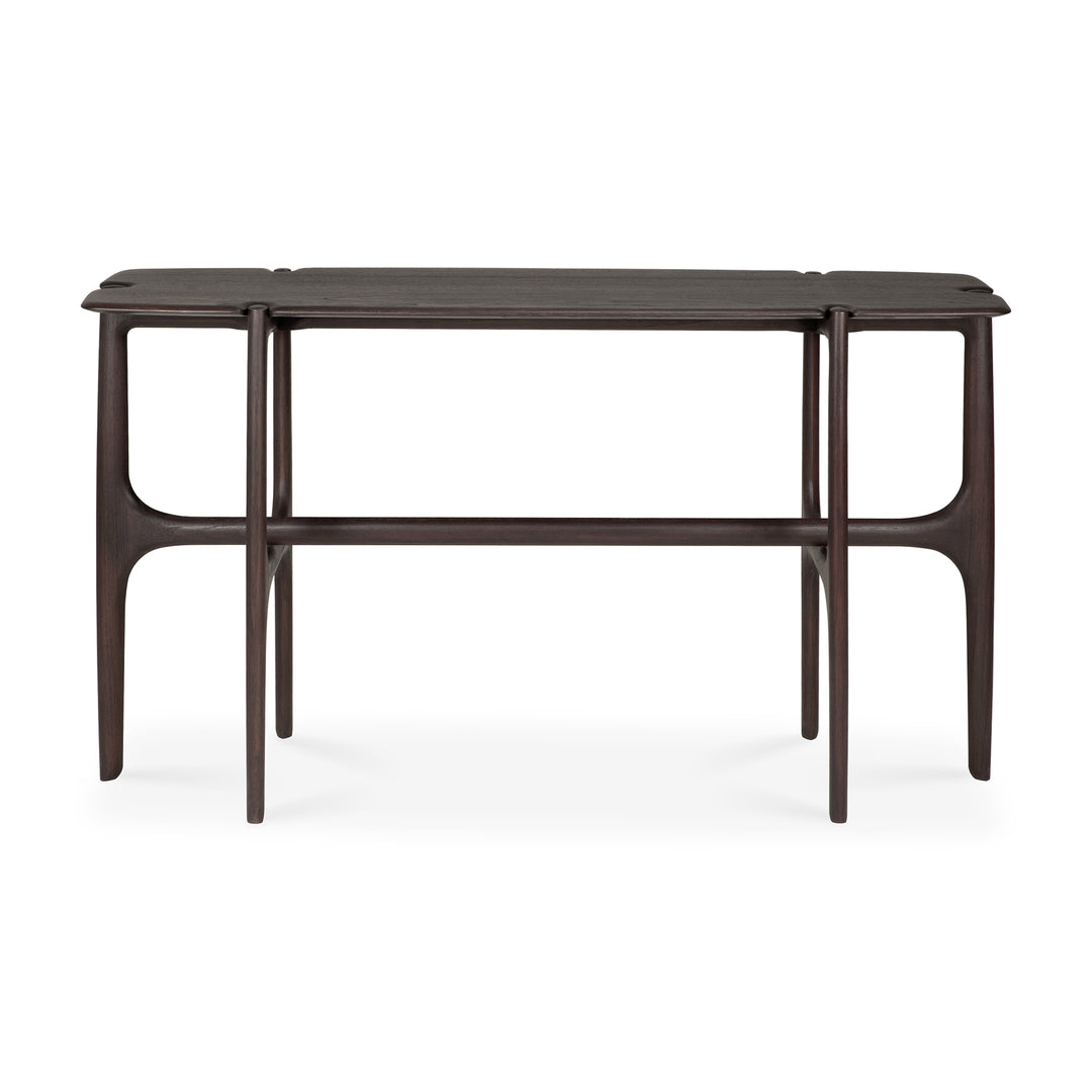 Consolă PI Ethnicraft 140 cm din tec masiv maro-închis cu finisaj polished imperfect