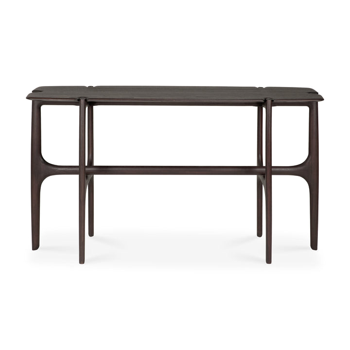 Consolă PI Ethnicraft 140 cm din tec masiv maro-închis cu finisaj polished imperfect