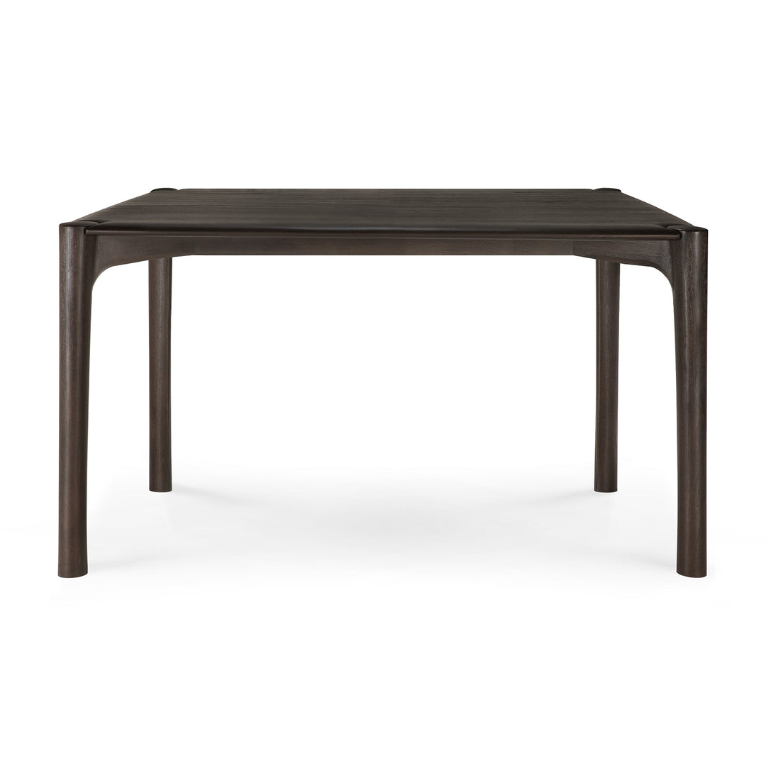 Masă dining PI Ethnicraft 140 cm din tec masiv maro-închis periat