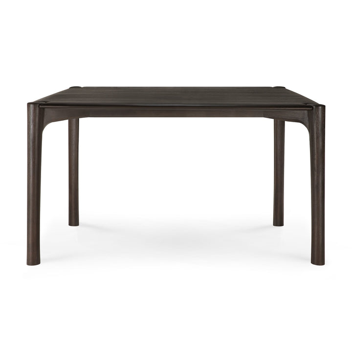 Masă dining PI Ethnicraft 140 cm din tec masiv maro-închis periat