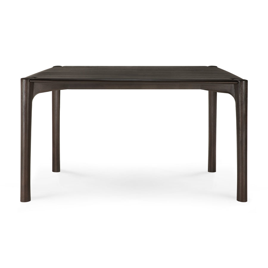 Masă dining PI Ethnicraft 140 cm din tec masiv maro-închis periat