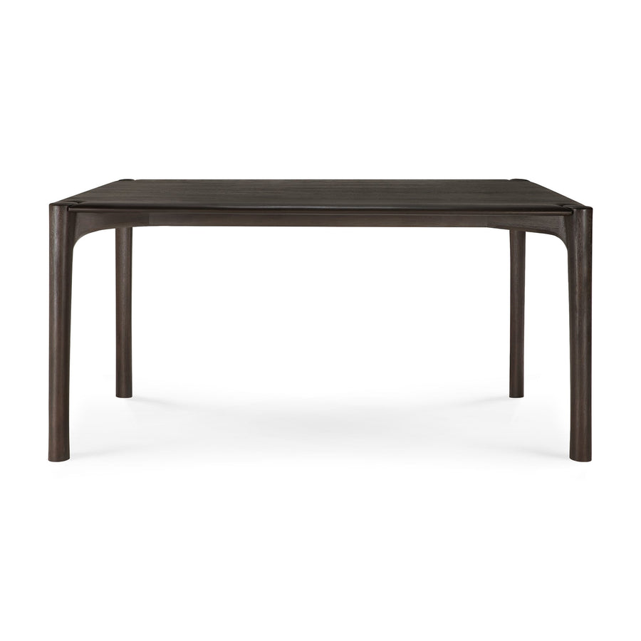Masă dining PI Ethnicraft 160 cm din tec masiv maro-închis periat