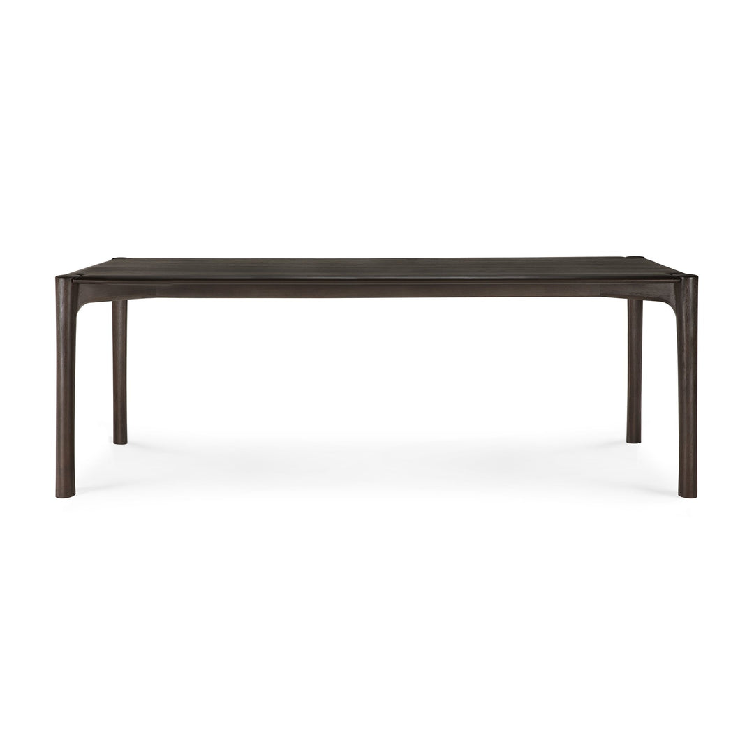 Masă dining PI Ethnicraft 220 cm din tec masiv maro-închis periat