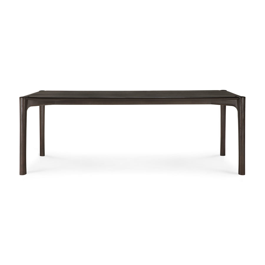 Masă dining PI Ethnicraft 220 cm din tec masiv maro-închis periat