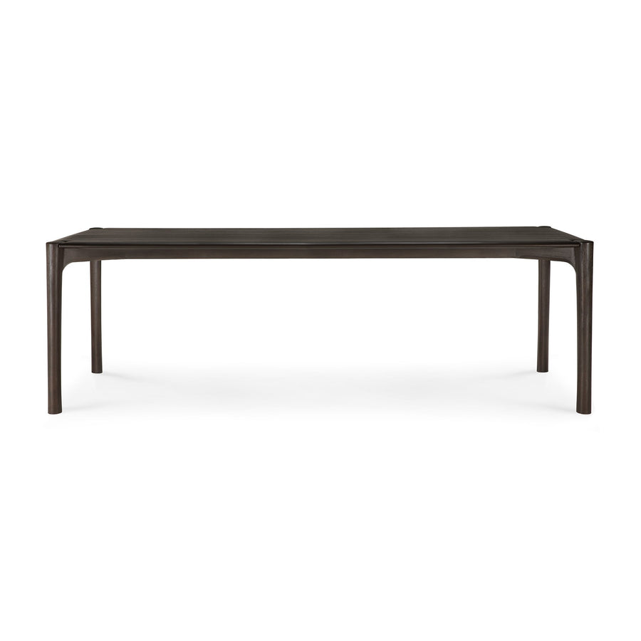 Masă dining PI Ethnicraft 240 cm din tec masiv maro-închis periat
