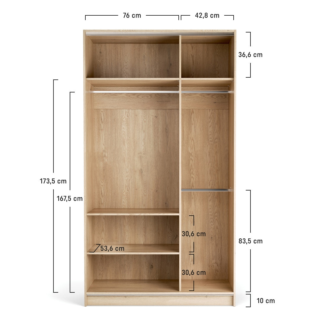 Dulap cu 4 uși VOX Stor 125x225 cm – dimensiuni
