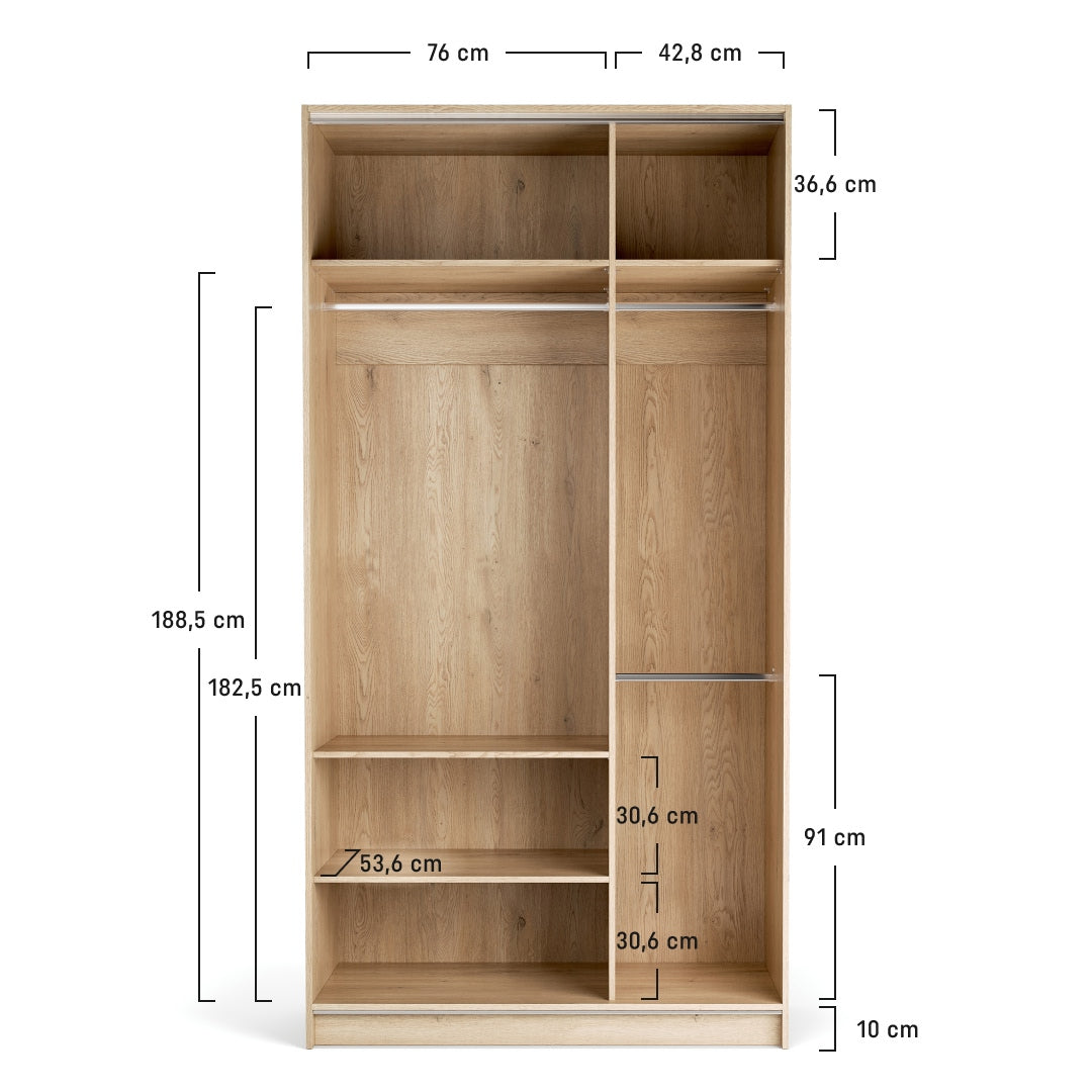 Dulap cu 4 uși VOX Stor 125x240 cm – dimensiuni