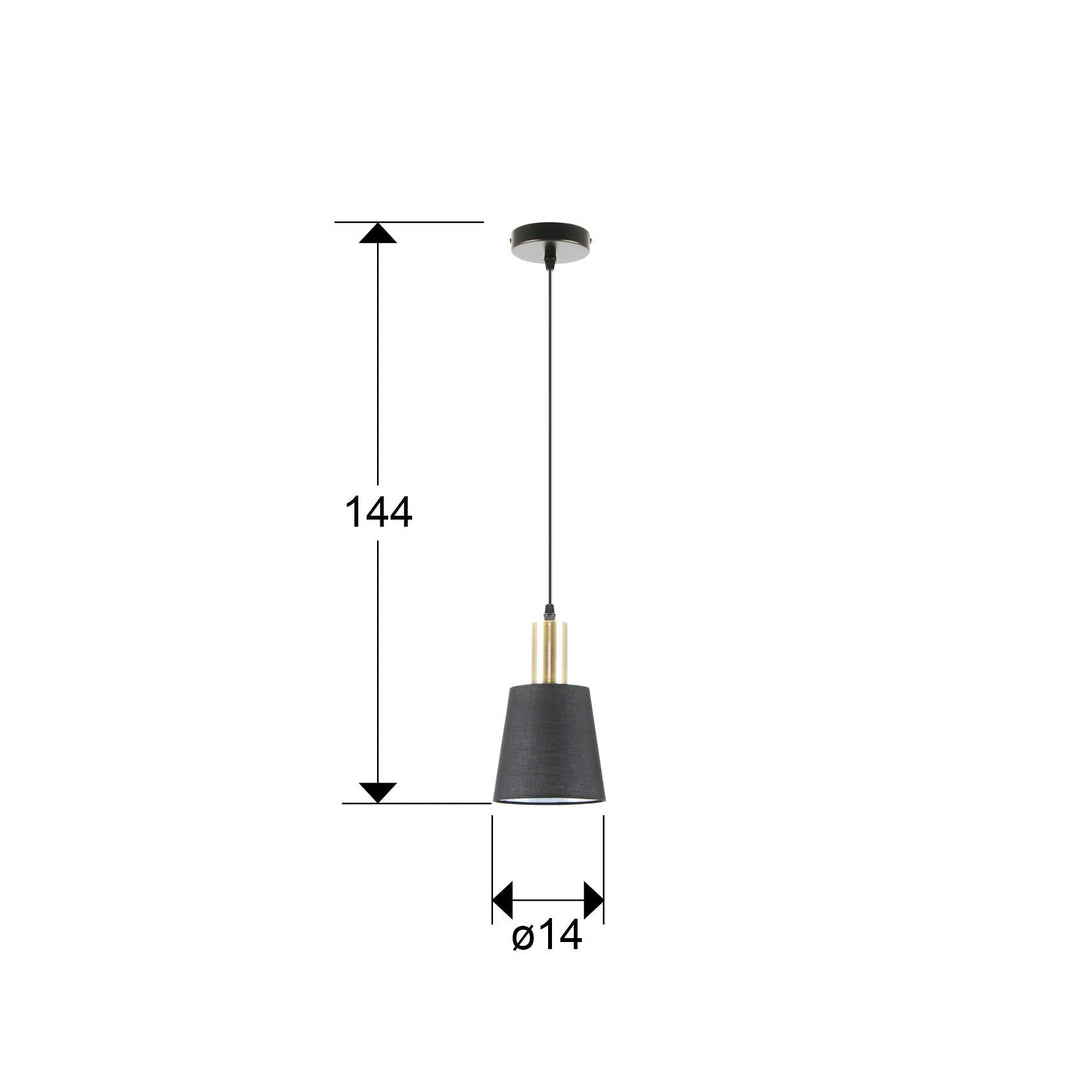 Lustra Schuller Gisela 1 lumina negru-alama