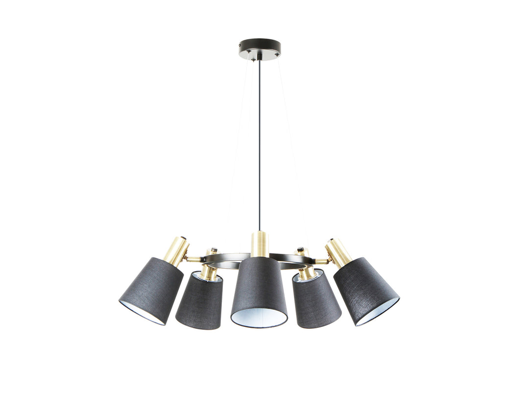 Lustra Schuller Gisela 5 lumini Ø75 negru-alama