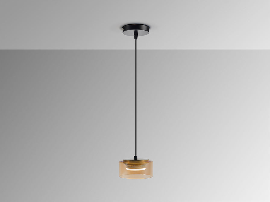 Lustra Schuller Olaia 1 lumina negru-chihlimbar