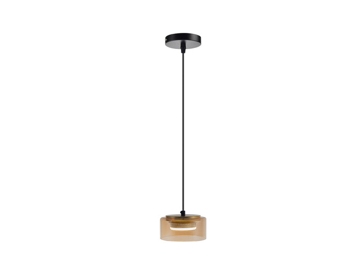Lustra Schuller Olaia 1 lumina negru-chihlimbar