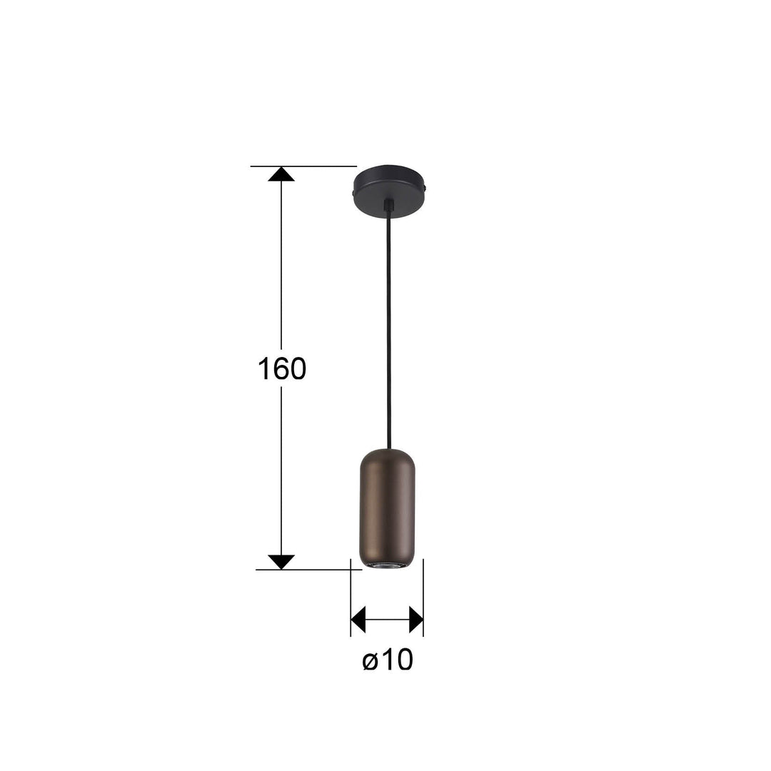 Pendul Schuller Nimes 1 lumina negru-maro