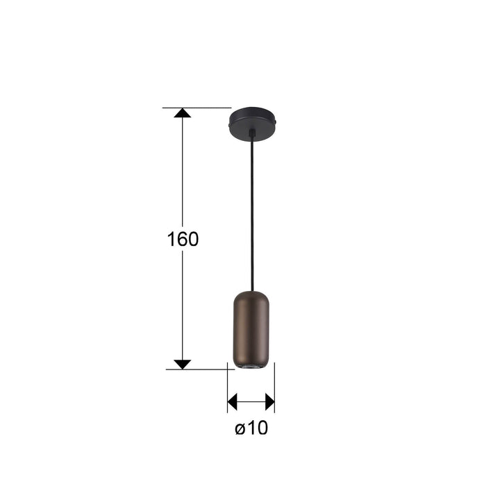 Pendul Schuller Nimes 1 lumina negru-maro