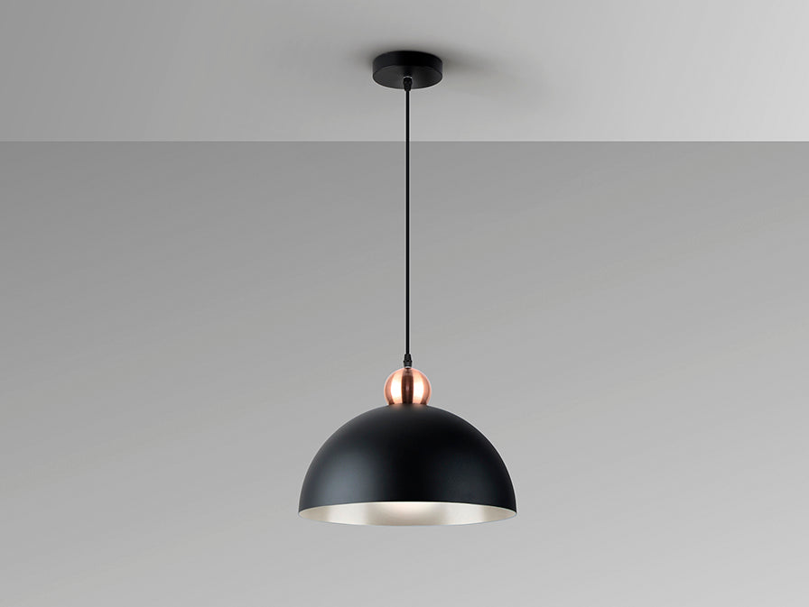 Lustra Schuller Polo 1 lumina negru-cupru