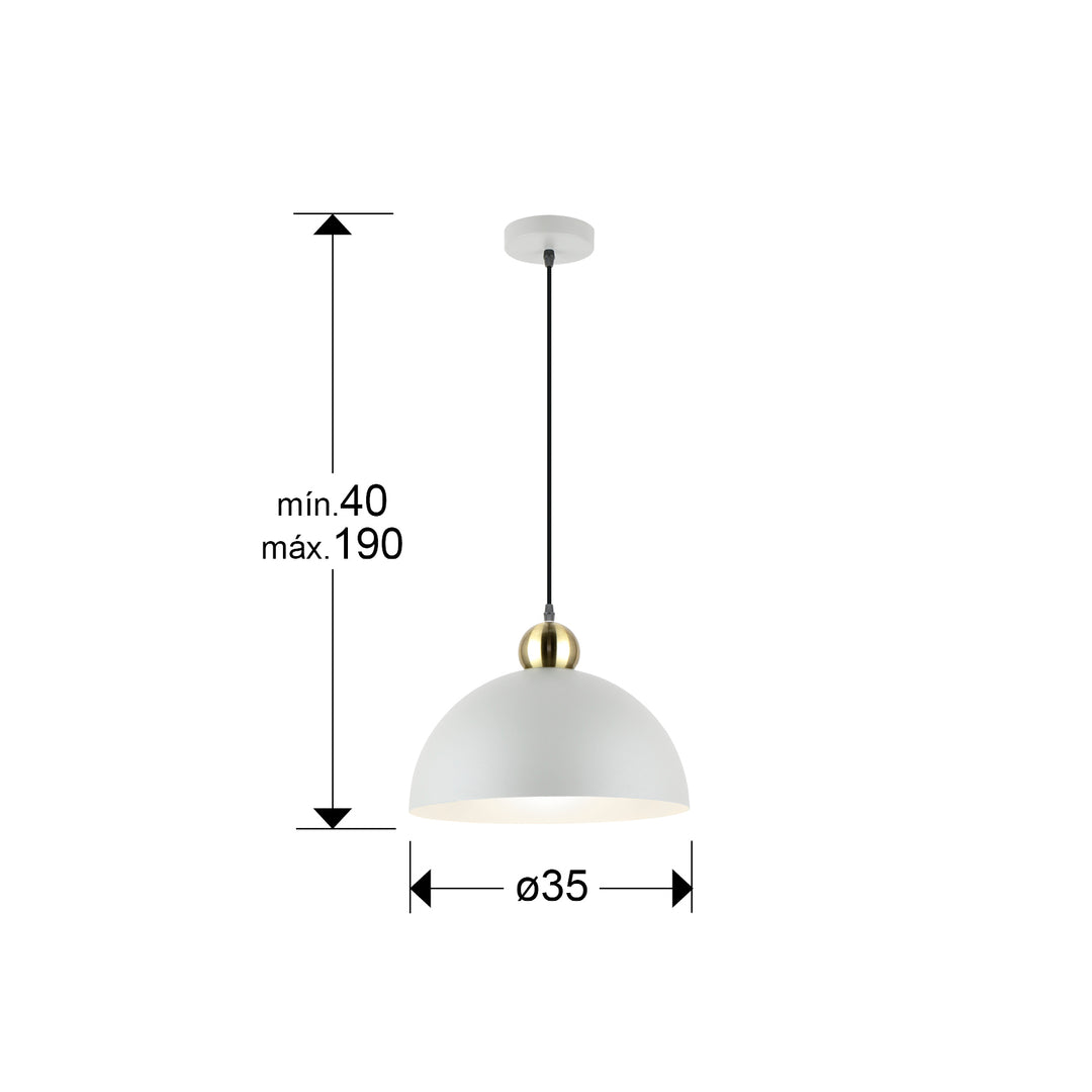 Lustra Schuller Polo 1 lumina gri-alama