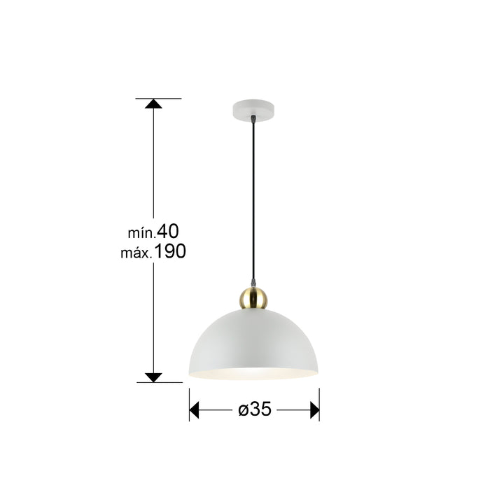 Lustra Schuller Polo 1 lumina gri-alama