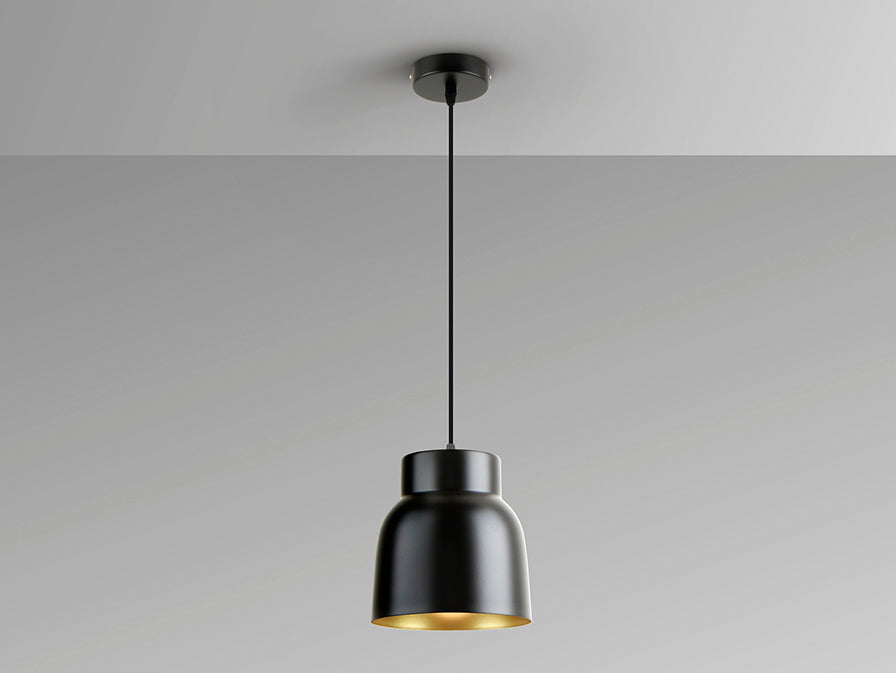 Lustra Schuller Vulcano 1 lumina negru-auriu