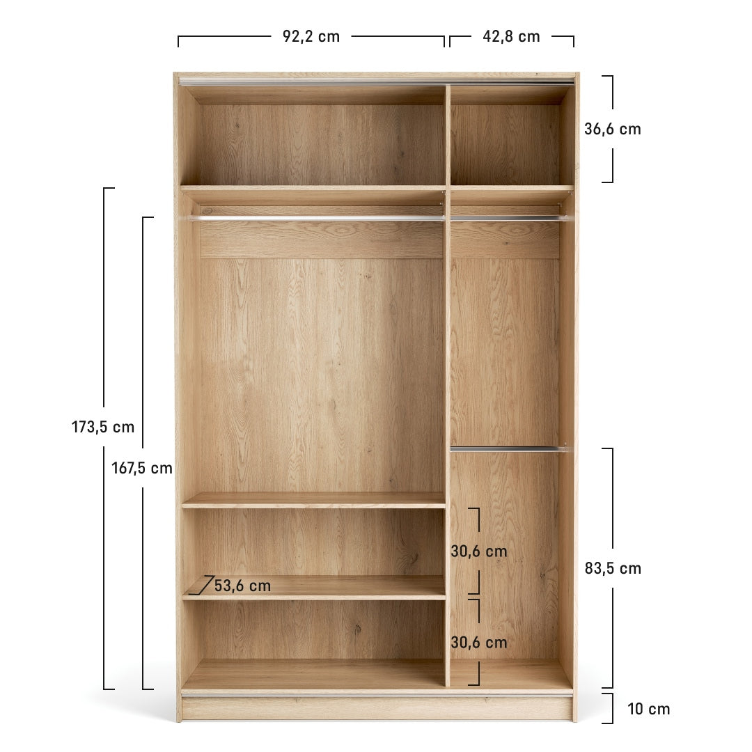 Dulap cu 4 uși VOX Stor 140x225 cm – dimensiuni