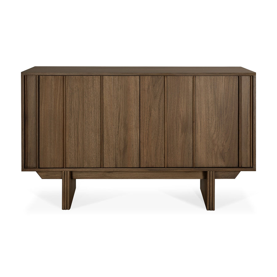 Bufet Pillar Ethnicraft 119 cm din tec masiv wild brown — vedere frontală