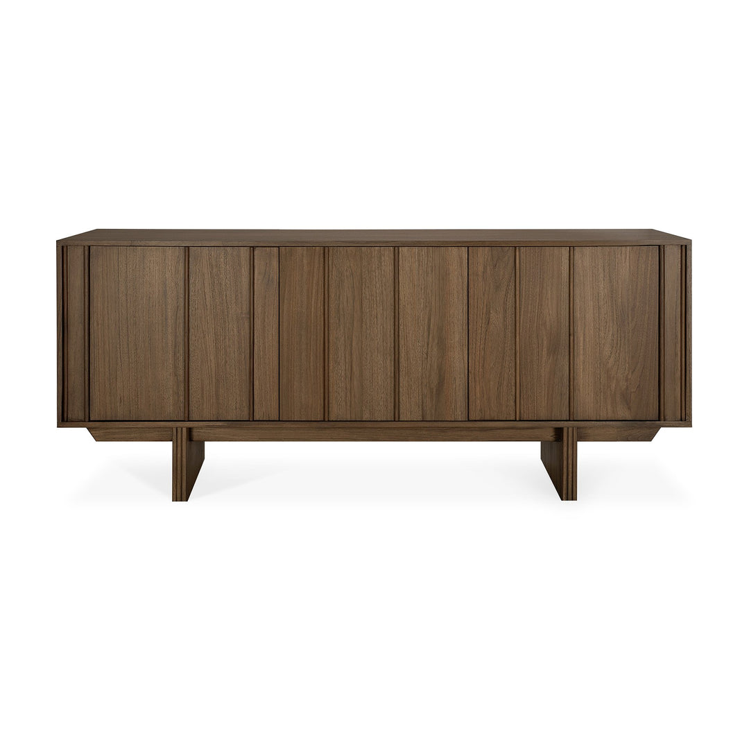 Bufet Pillar Ethnicraft 169 cm din tec masiv wild brown — vedere frontală