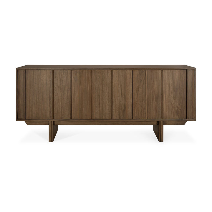 Bufet Pillar Ethnicraft 169 cm din tec masiv wild brown — vedere frontală