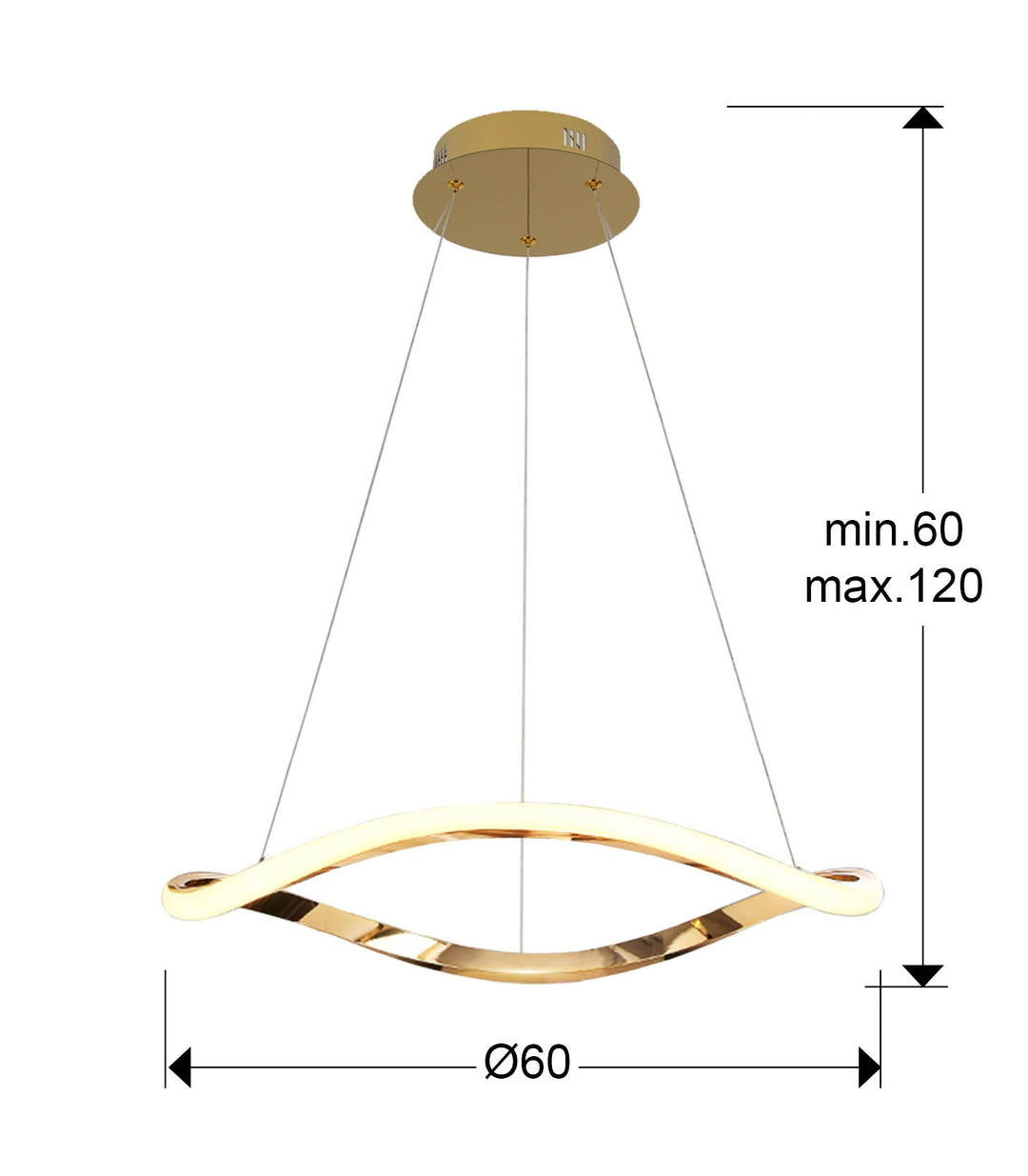 Lustra Schuller Naos inel rose gold Ø60 LED 27W
