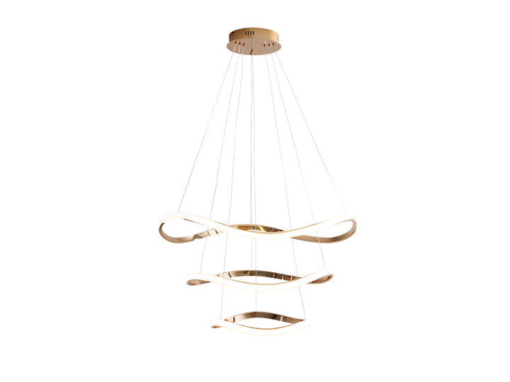 Lustra Schuller Naos 3 inele Ø80 rose gold LED 68W dimabilă