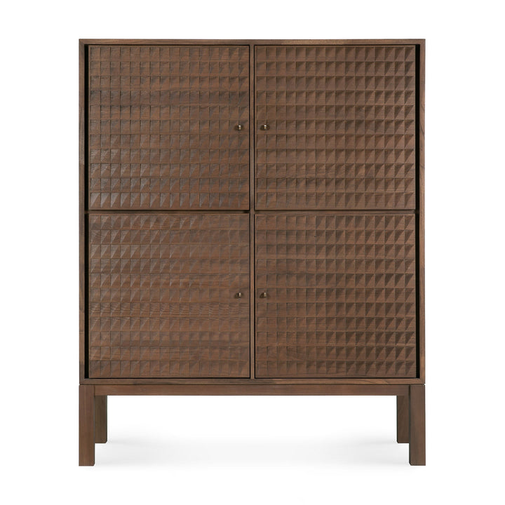 15349 Sono cupboard varnished teak light brown 4doors front01 cut web