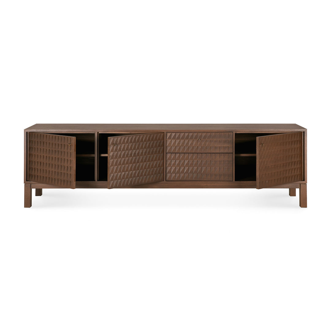 Comoda TV Ethnicraft Sono 212 cm tec sculptat