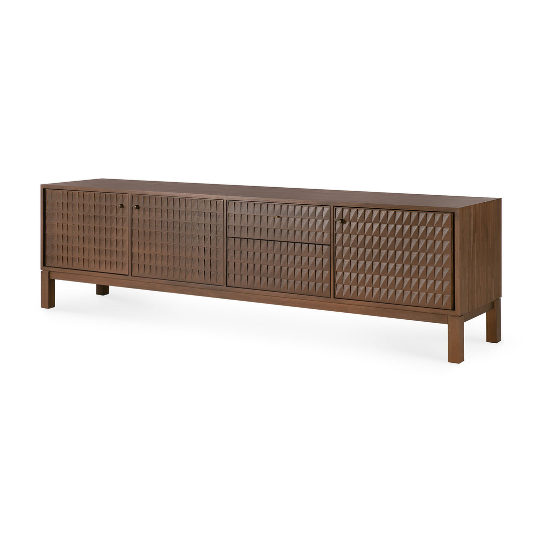 Comoda TV Ethnicraft Sono 212 cm tec sculptat
