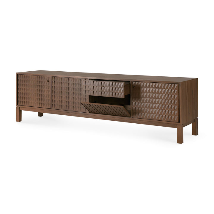 Comoda TV Ethnicraft Sono 212 cm tec sculptat