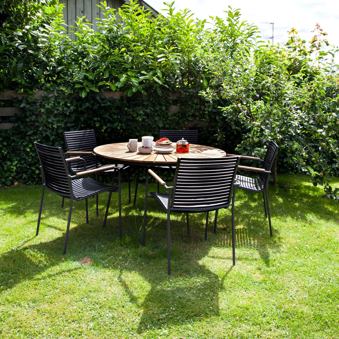 Set dining Cinas Ellen & Mood Classic 110 cm si 4 scaune antracit