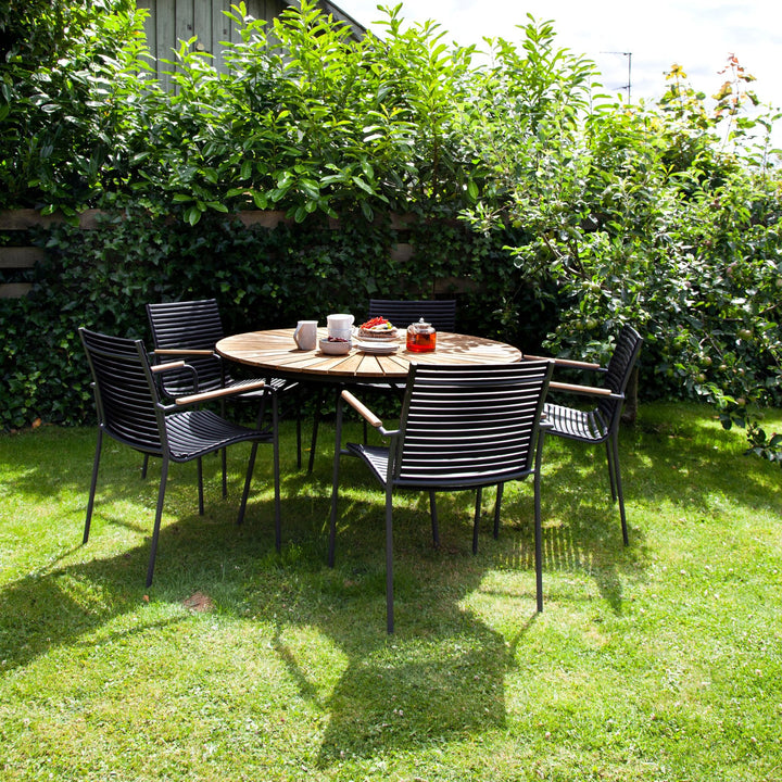 Set dining Cinas Ellen & Mood Classic 110 cm si 4 scaune antracit
