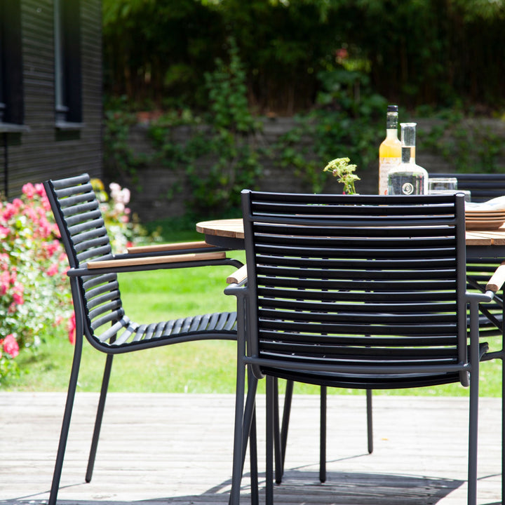Set dining Cinas Ellen & Mood Classic 110 cm si 4 scaune antracit