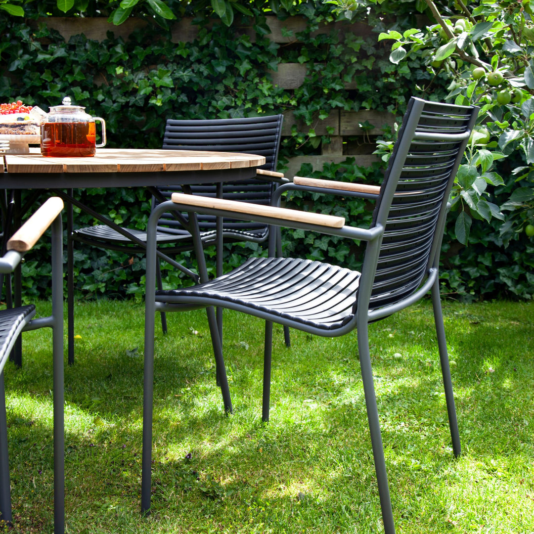Set dining Cinas Ellen & Mood Classic 110 cm si 4 scaune antracit