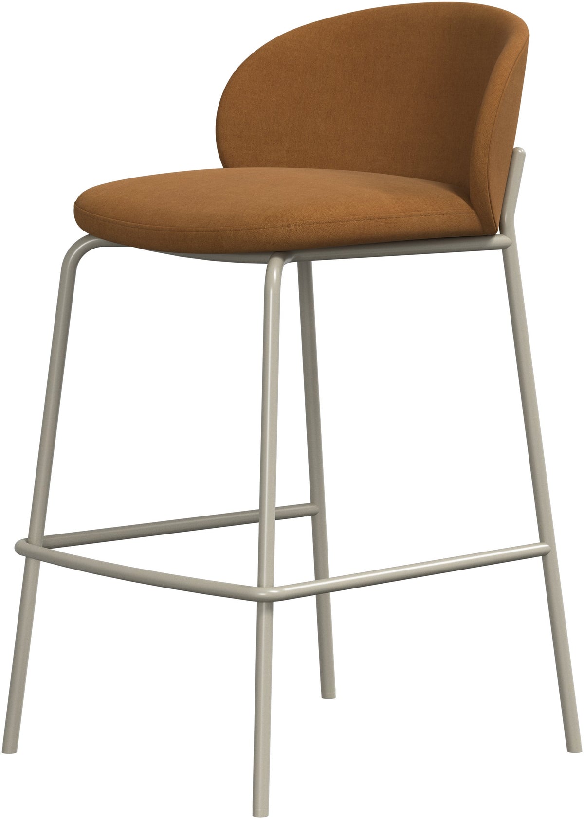 Scaun de bar BoConcept Princeton, camel Frisco — vedere de ansamblu