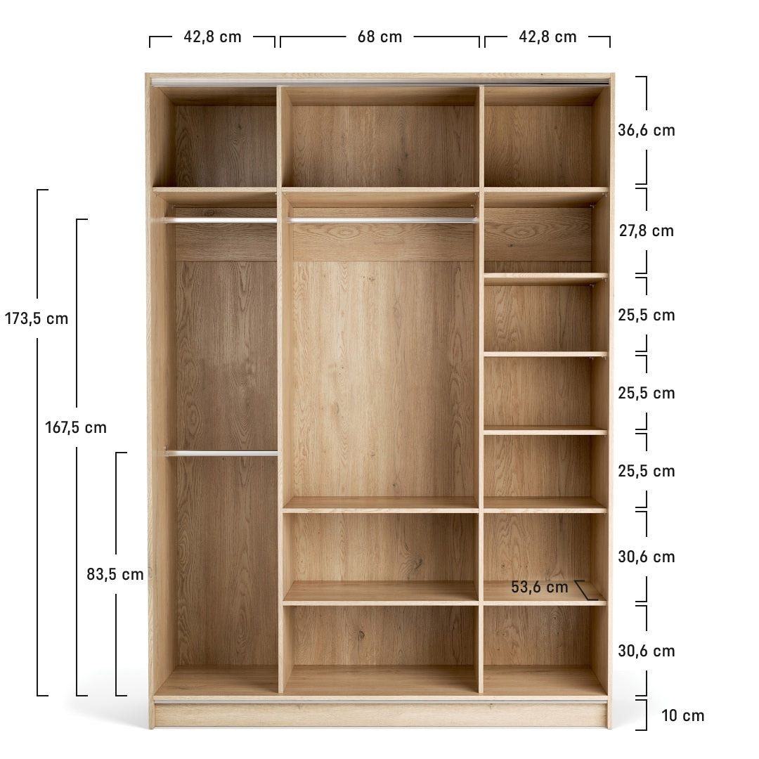 Dulap cu 4 uși VOX Stor 160x225 cm – dimensiuni