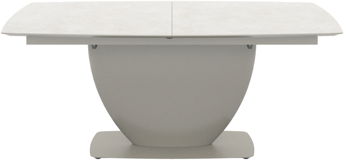 Masă de dining extensibilă BoConcept Fiorentina, ceramică ash — vedere de ansamblu
