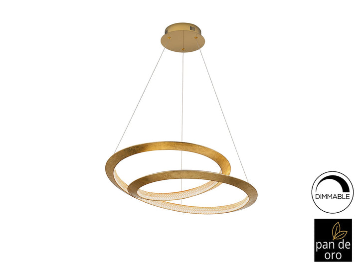 Lustra Schuller Eternity Ø60 foița aur cu acrilic transparent