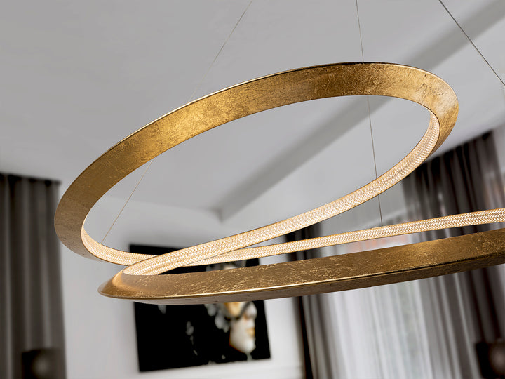 Lustra Schuller Eternity Ø97 foița aur cu acrilic transparent