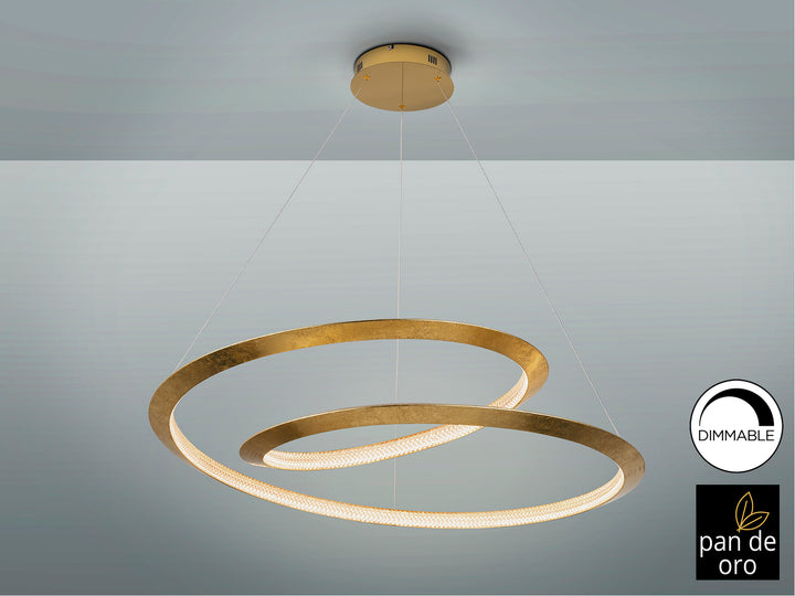 Lustra Schuller Eternity Ø97 foița aur cu acrilic transparent