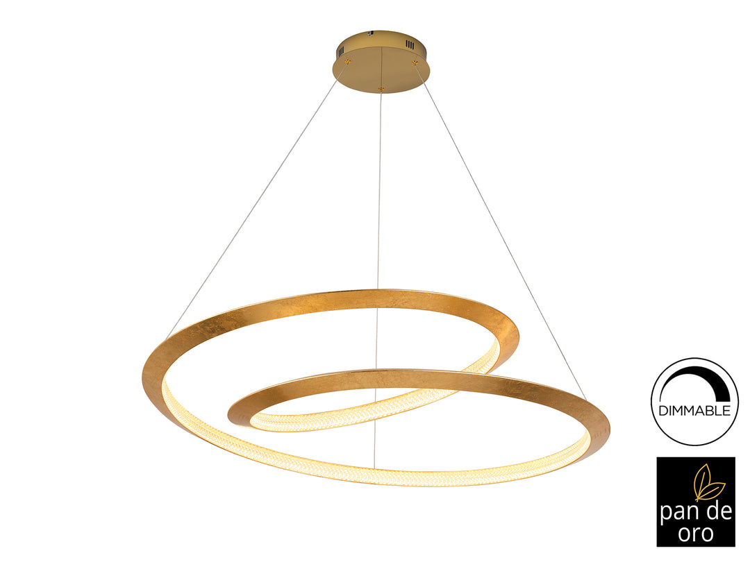 Lustra Schuller Eternity Ø97 foița aur cu acrilic transparent