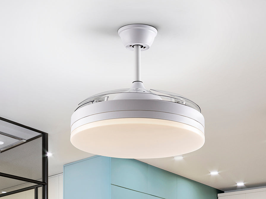 Ventilator tavan Schuller Vento alb Ø50 LED dimabil CCT