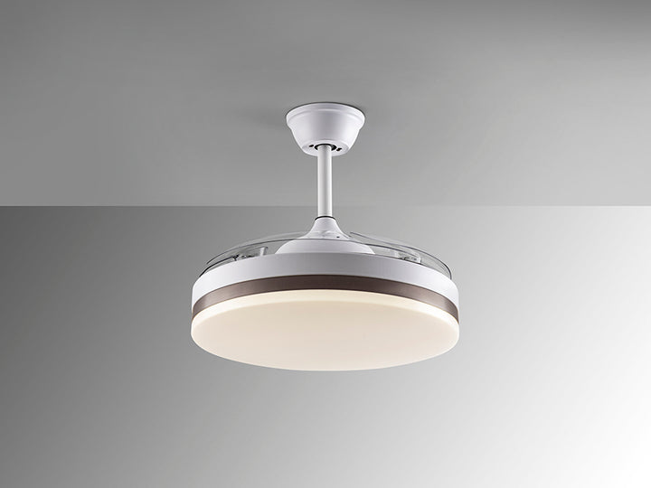 Ventilator tavan Schuller Vento alb cu bronz Ø50 LED dimabil CCT