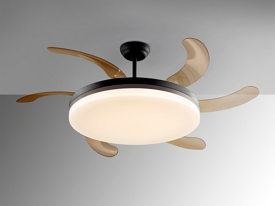 Ventilator tavan Schuller Vento Maxi negru-bronz Ø80 LED CCT