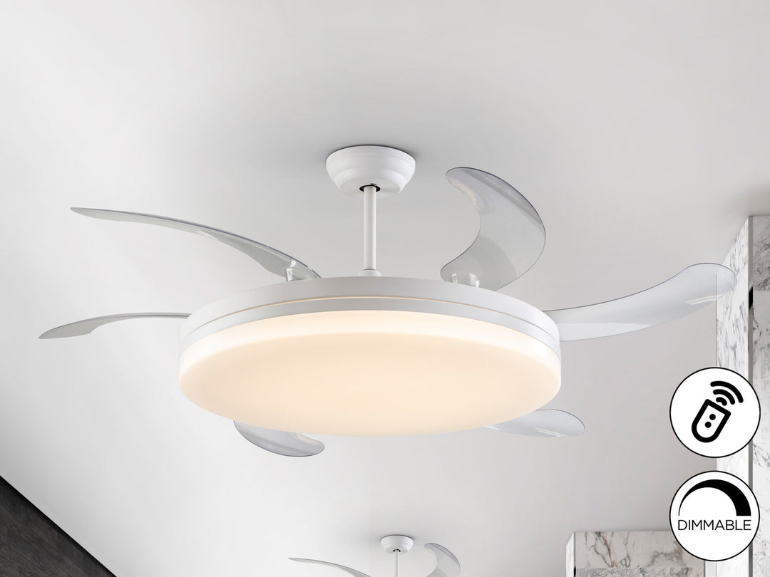 Ventilator tavan Schuller Vento Maxi alb Ø80 LED CCT