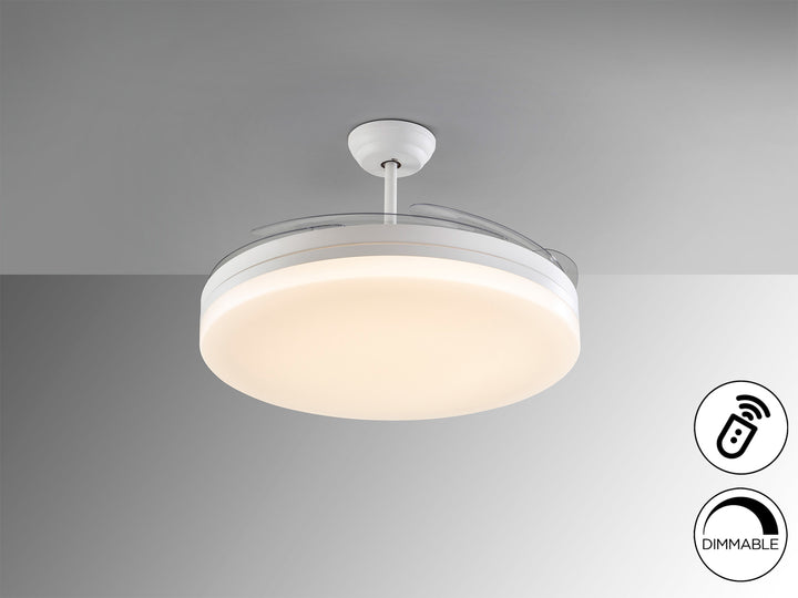Ventilator tavan Schuller Vento Maxi alb Ø80 LED CCT