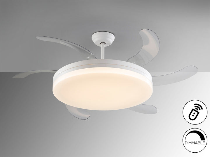 Ventilator tavan Schuller Vento Maxi alb Ø80 LED CCT