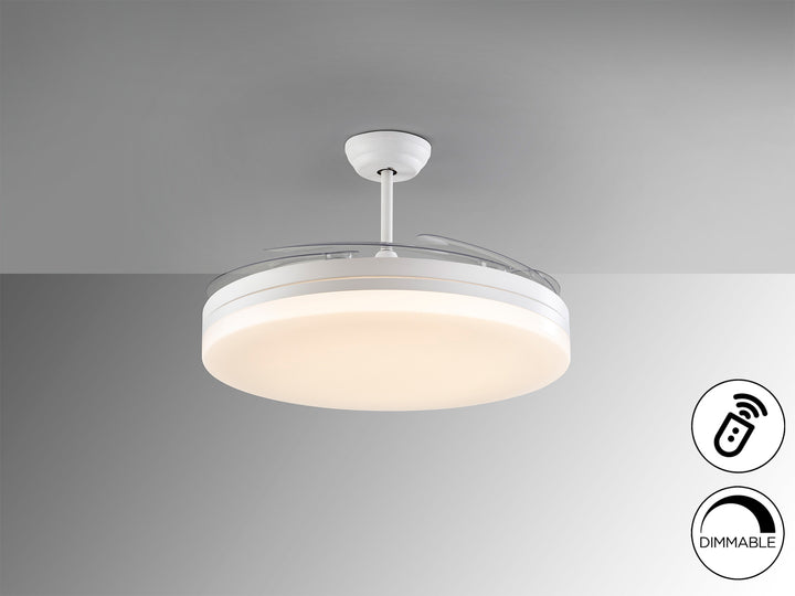 Ventilator tavan Schuller Vento Maxi alb Ø80 LED CCT